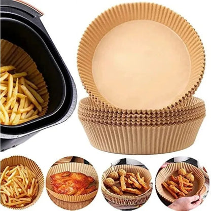 Disposable Air Fryer Paper Liner – 50 Pcs Non-Stick & Heat Resistant