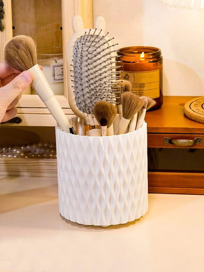 Rotating Cosmetic Brush Organizer – 360° Makeup Storage Holder