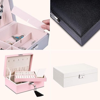 Double Layer Leather Jewellery Box – Elegant Storages