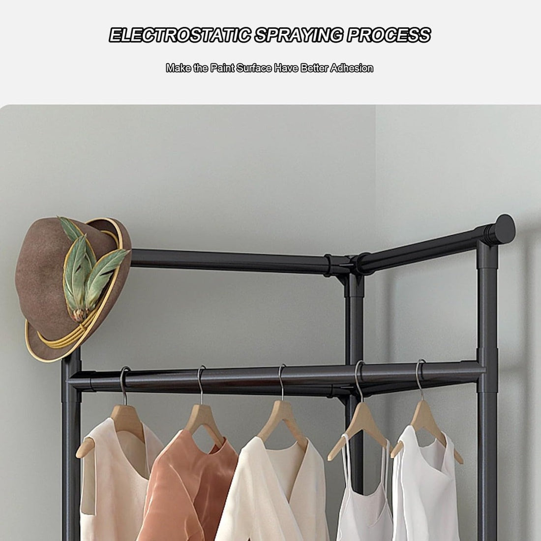 Corner cloth rack