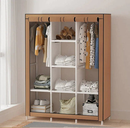 Portable Wardrobe Cloth Organizer – Foldable Storage Cabinet