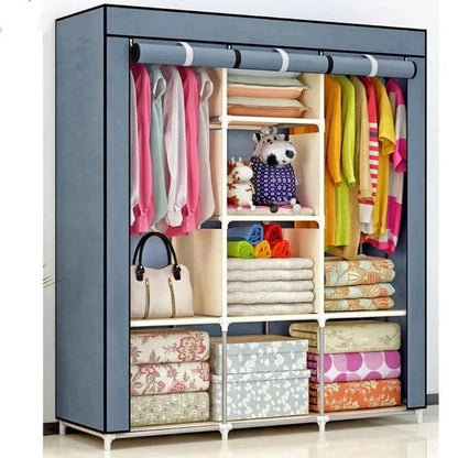 Portable Wardrobe Cloth Organizer – Foldable Storage Cabinet