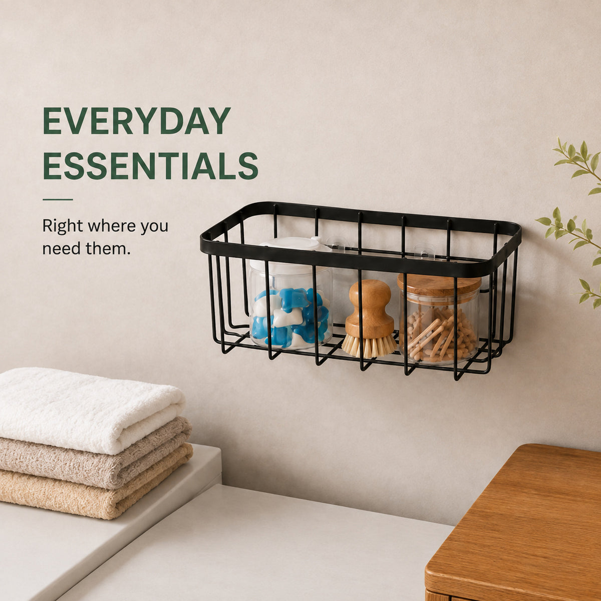 Multi-Function Wall-Mounted Storage Caddy
