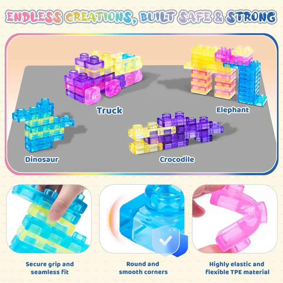 40 PCS Jelly Building Blocks Set for Kids | Creative Educational STEM Toy