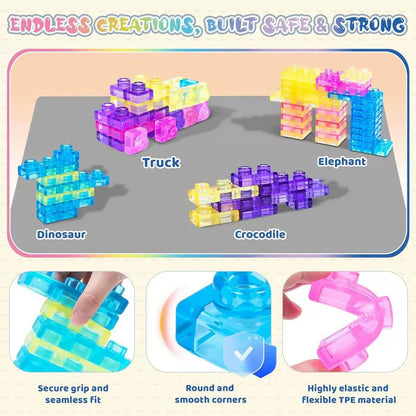 40 PCS Jelly Building Blocks Set for Kids | Creative Educational STEM Toy