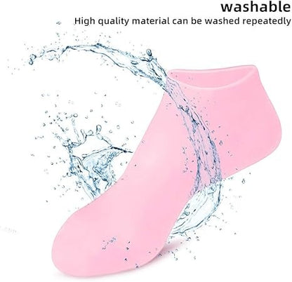 Silicone Elastic Moisturizing Foot Socks – Spa Gel Socks