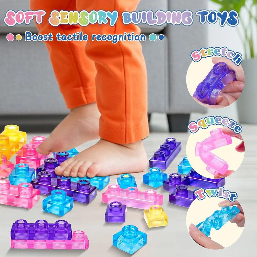 40 PCS Jelly Building Blocks Set for Kids | Creative Educational STEM Toy