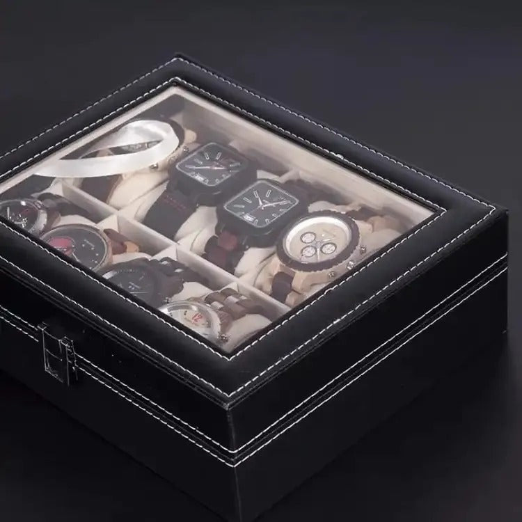 10 Slots Leather Watch Organizer