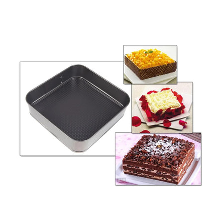3-Piece Cake Pan Set – Square, Heart & Round Non-Stick Baking Pans