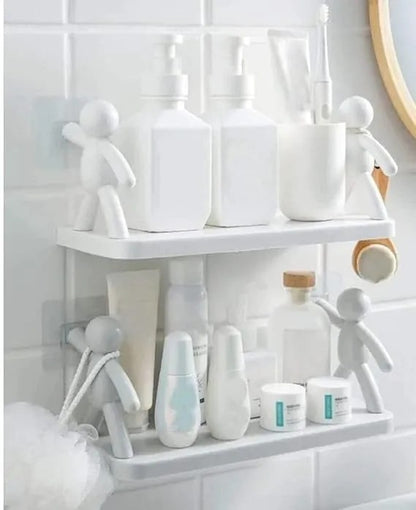 Wall Mounted Stick Man Storage Shelf – Creative Decorative Organizer