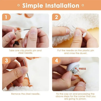 Bedsheet & Quilt Fixing Clips – Anti-Slip Fasteners for Bedding