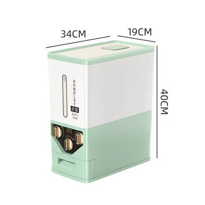 12kg Sealed Rice Storage Box & Dispenser – Airtight Grain Container