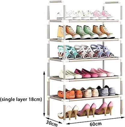 6-Layer Steel Shoe Rack Organizer – Durable & Space-Saving Storage