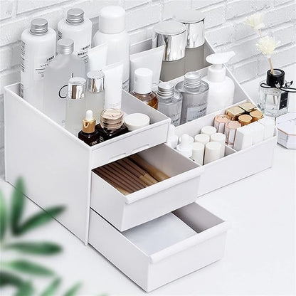 Dressing Table Makeup Organizer – Multi - Compartment Storage Box - Saadiq.pk