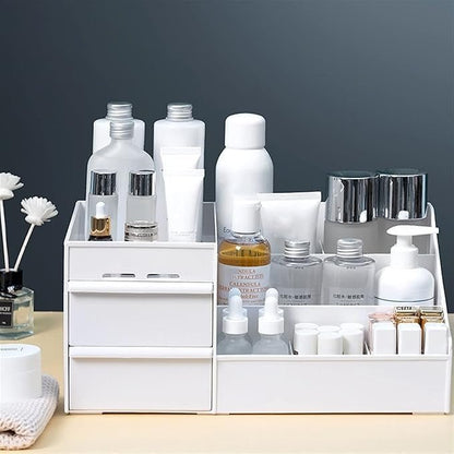 Dressing Table Makeup Organizer – Multi - Compartment Storage Box - Saadiq.pk