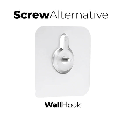 Drill - Free Wall Hanging Kit – 10 Strong Adhesive Hooks with Screw Design - Saadiq.pk