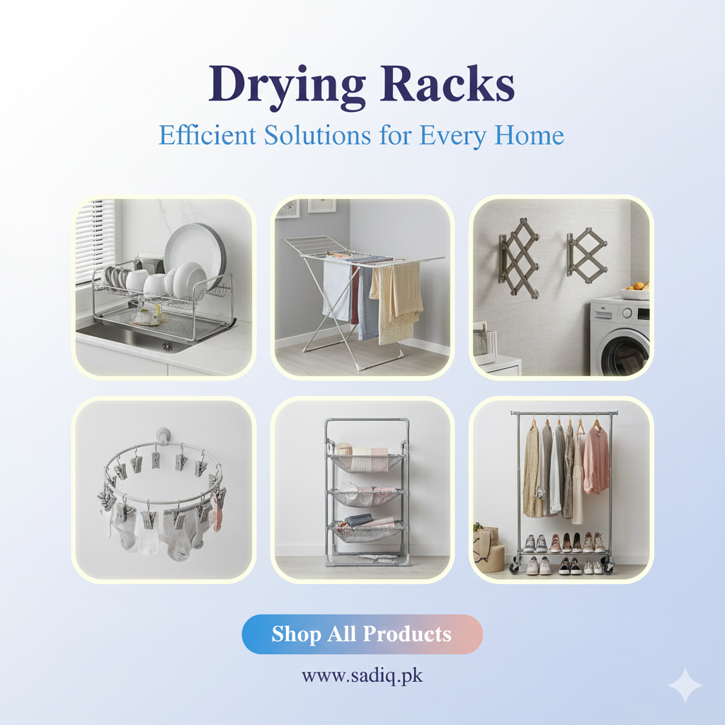 Drying Rack Sign Drying Racks – Space-Saving & Durable Laundry Solutions – Saadiq.pk