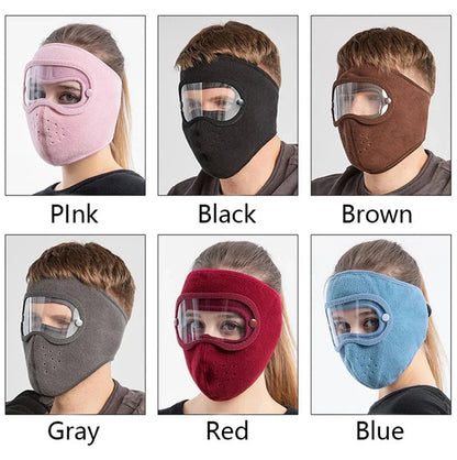 Dustproof Winter Face Mask with Eye Shield | Windproof Fleece Mask for Outdoor Protection | Full Coverage Warm Mask - Saadiq.pk
