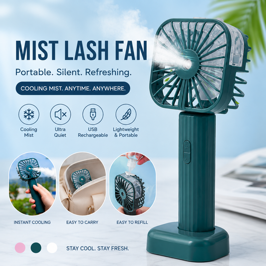 Mist Lash Fan – Portable Silent USB Cooling Fan