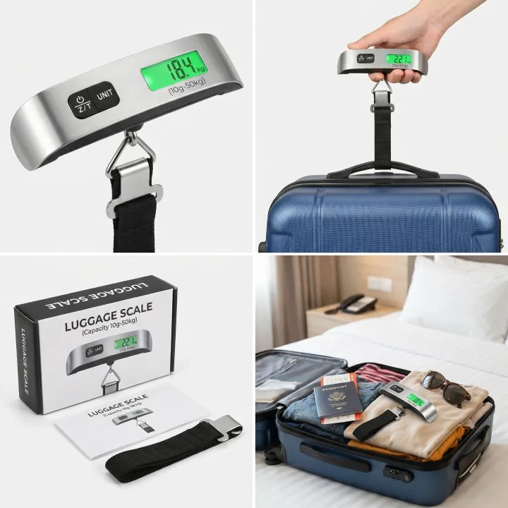 Portable Digital Luggage Scale 50KG with LCD Display
