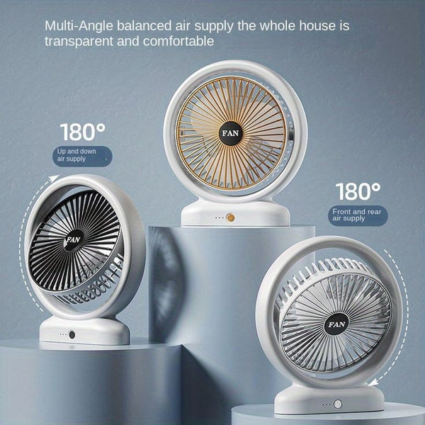 Portable rechargeable cooling fan for desk - Saadiq.pk