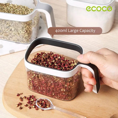 Ecoco Kitchen Spice Organizer – Wall Mounted 3 Container Storage Box - Saadiq.pk