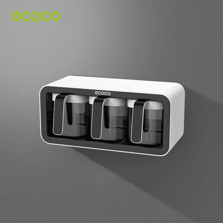 Ecoco Kitchen Spice Organizer – Wall Mounted 3 Container Storage Box - Saadiq.pk