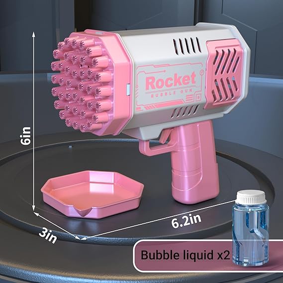 Electric Bazooka Bubble Gun Toy | Automatic Bubble Blaster for Kids - Saadiq.pk