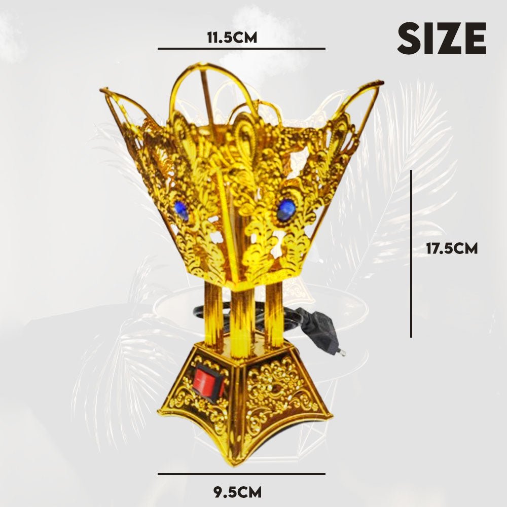 Electric Incense Bakhoor Burner – Durable Metal Body - Saadiq.pk