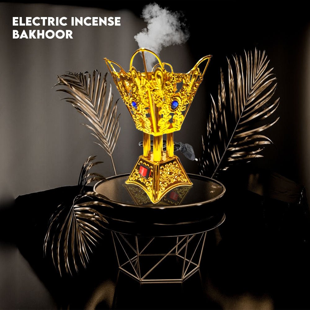 Electric Incense Bakhoor Burner – Durable Metal Body - Saadiq.pk