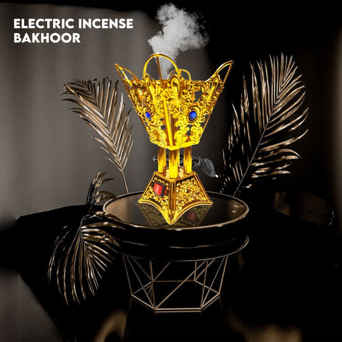 Electric Incense Bakhoor Burner – Durable Metal Body - Saadiq.pk