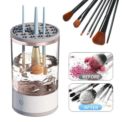 Electric Makeup Brush Cleaner Machine USB Automatic Cosmetic Brush Washer & Dryer