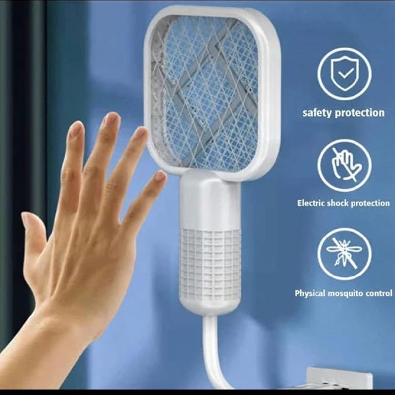 Electric Mosquito Killer Racket with 2 - in - 1 LED Flashlight – Rechargeable Bug Zapper - Saadiq.pk