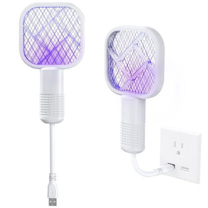 Electric Mosquito Killer Racket with 2 - in - 1 LED Flashlight – Rechargeable Bug Zapper - Saadiq.pk
