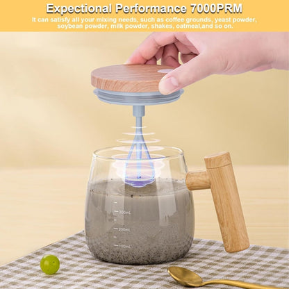 Electric Self Stirring Glass Mug 400ML – Automatic Coffee & Milk Mixer Cup - Saadiq.pk