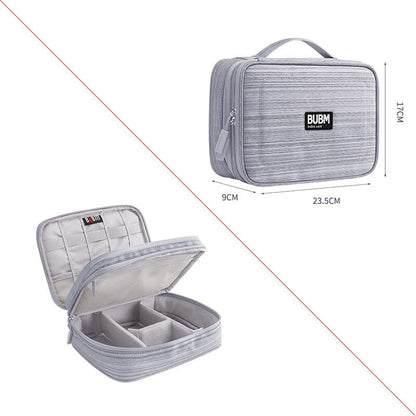 Electronic Gadgets Organizer (Black) – Travel Cable & Accessories Storage Bag - Saadiq.pk