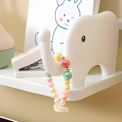 Elephant Wall Mounted Storage Shelf – No Drill Adhesive Kitchen & Bathroom Organizer - Saadiq.pk