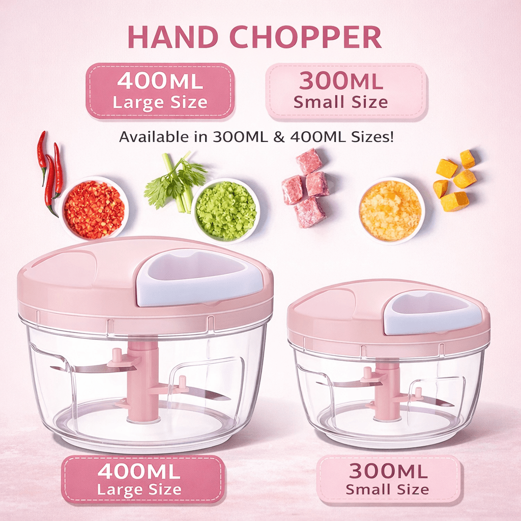 Eotia 300ML / 400ML Manual Vegetable Chopper – Hand Pull Food Processor - Saadiq.pk