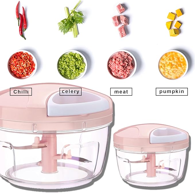Eotia 300ML / 400ML Manual Vegetable Chopper – Hand Pull Food Processor - Saadiq.pk