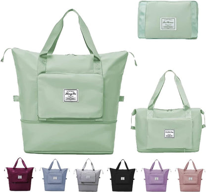 Extendable Travel Bag – Large Capacity Foldable Waterproof Luggage Bag with Dry & Wet Separation - Saadiq.pk