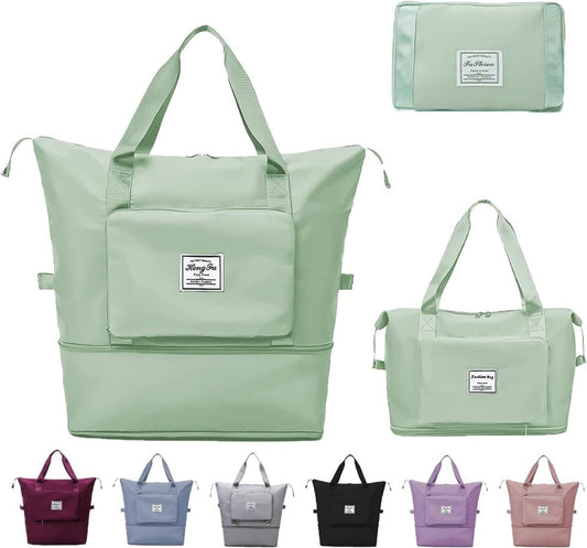 Extendable Travel Bag – Large Capacity Foldable Waterproof Luggage Bag with Dry & Wet Separation - Saadiq.pk