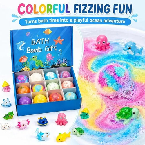 Santrela Bath Bombs with Surprise, Fizzing Bath Bombs for Boys & Girls