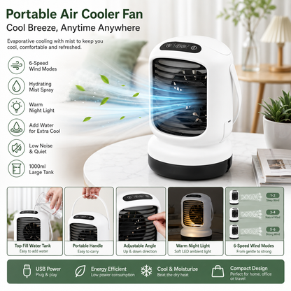 Rechargeable portable mist fan - buy in Pakistan
