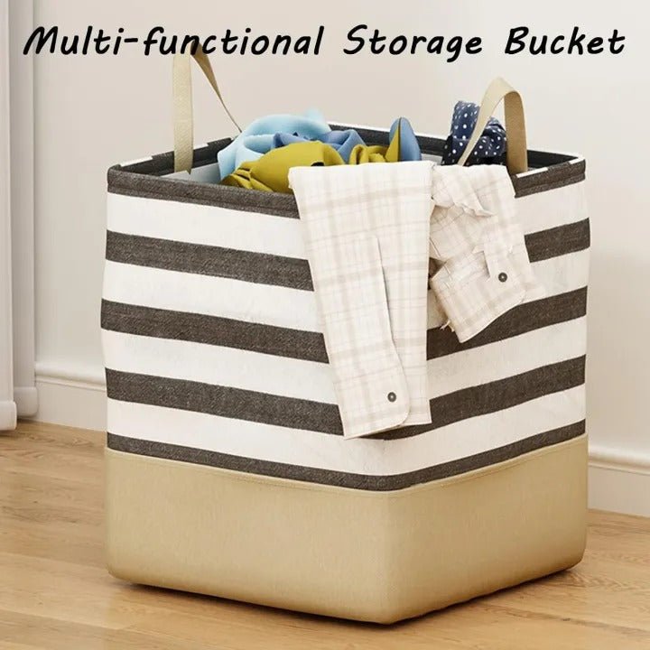 Fabric Laundry Storage Bag – Foldable Dirty Clothes Organizer - Saadiq.pk