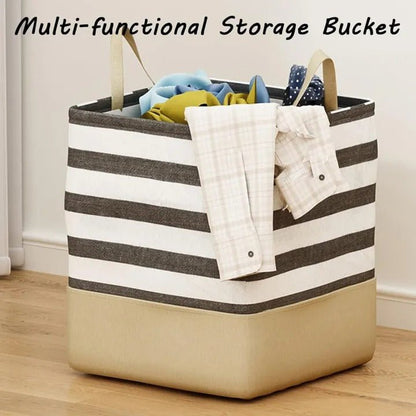 Fabric Laundry Storage Bag – Foldable Dirty Clothes Organizer - Saadiq.pk