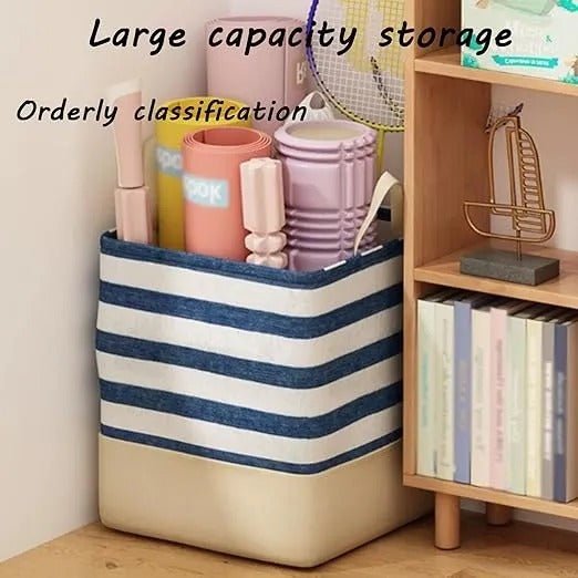 Fabric Laundry Storage Bag – Foldable Dirty Clothes Organizer - Saadiq.pk