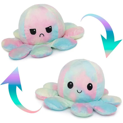 Reversible Octopus Plush Toy – 2-in-1 Mood Flip Soft Toy