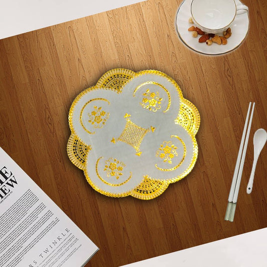 Fancy Dining Table Mat (Net Design) – Elegant Washable Table Placemat - Saadiq.pk