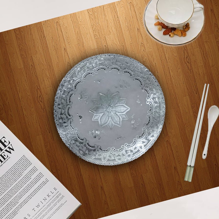 Fancy Dining Table Mat (Net Design) – Elegant Washable Table Placemat - Saadiq.pk