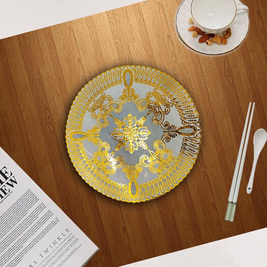 Fancy Dining Table Mat (Net Design) – Elegant Washable Table Placemat - Saadiq.pk